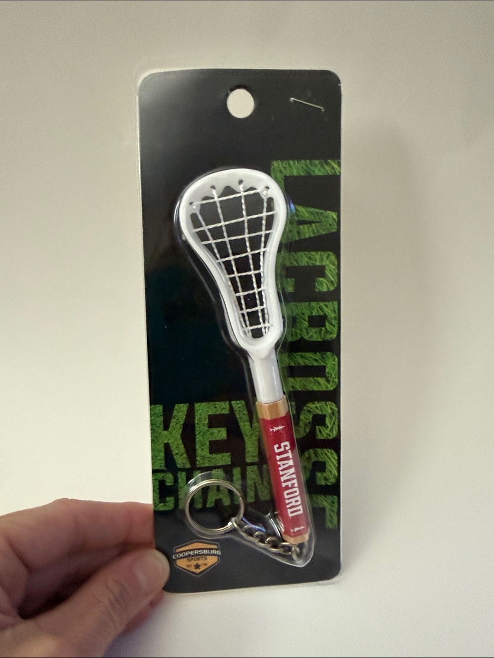 Stanford University Lacrosse Keychain NEW, SEALED